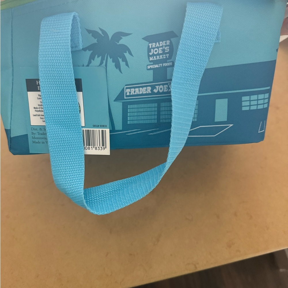 Trader Joe's Blue Insulated Tote Bag